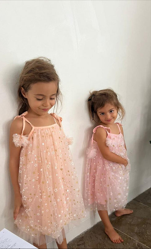 Celia dress in Peach